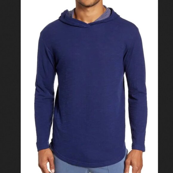 NWT! GOODLIFE Double Layer Scallop Hoodie in Navy S - Picture 1 of 10